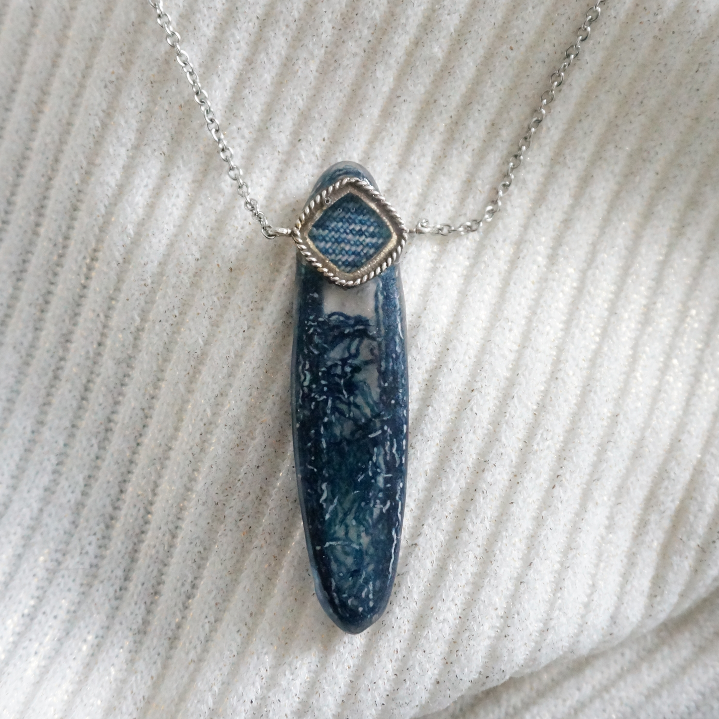 Denim Necklace