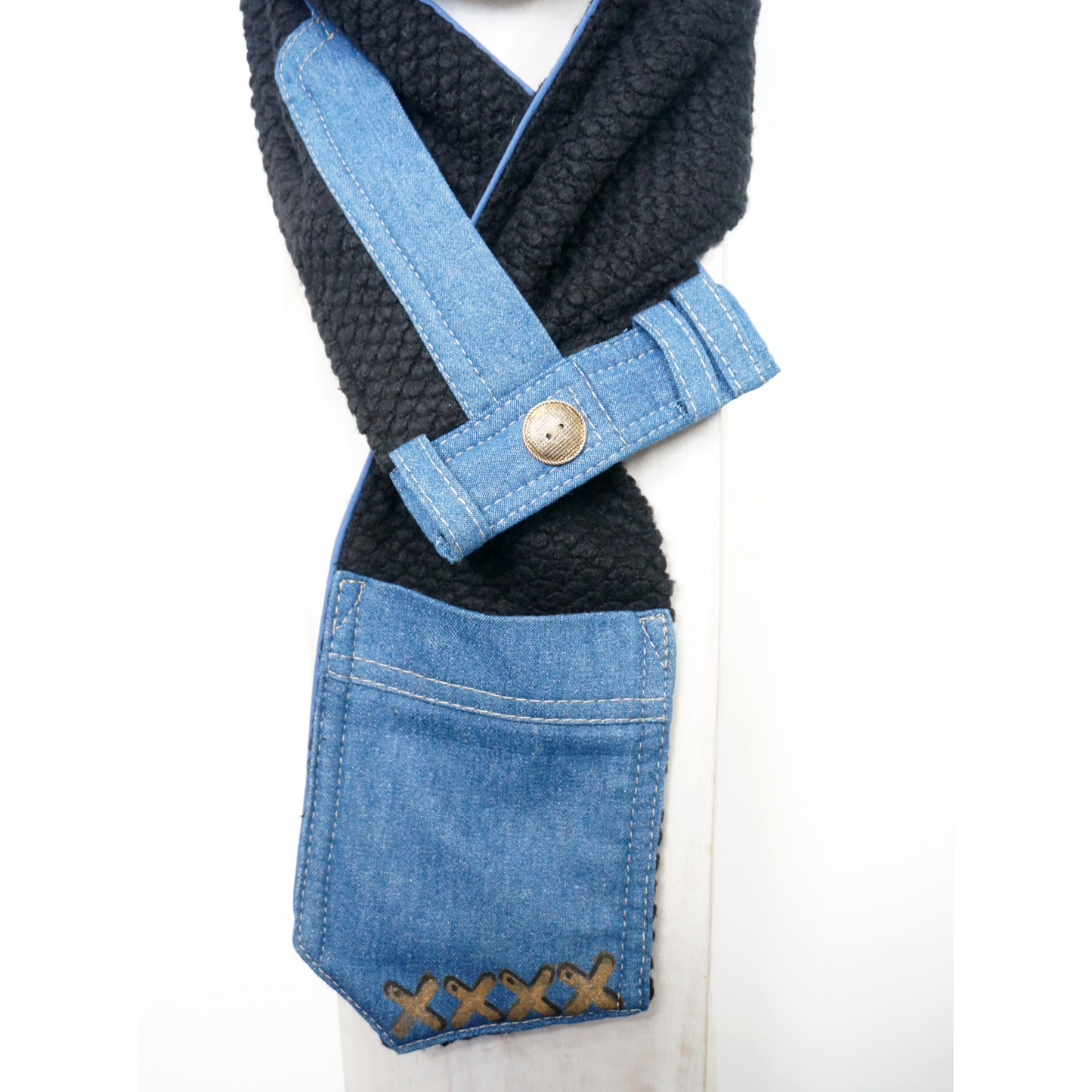 “The Scarf That Thinks It’s Pants” - textile Scarf