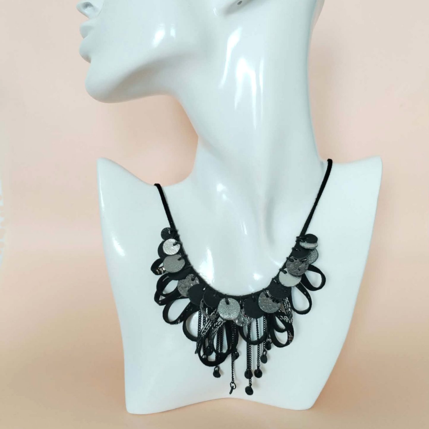 Night Sky - leather necklace