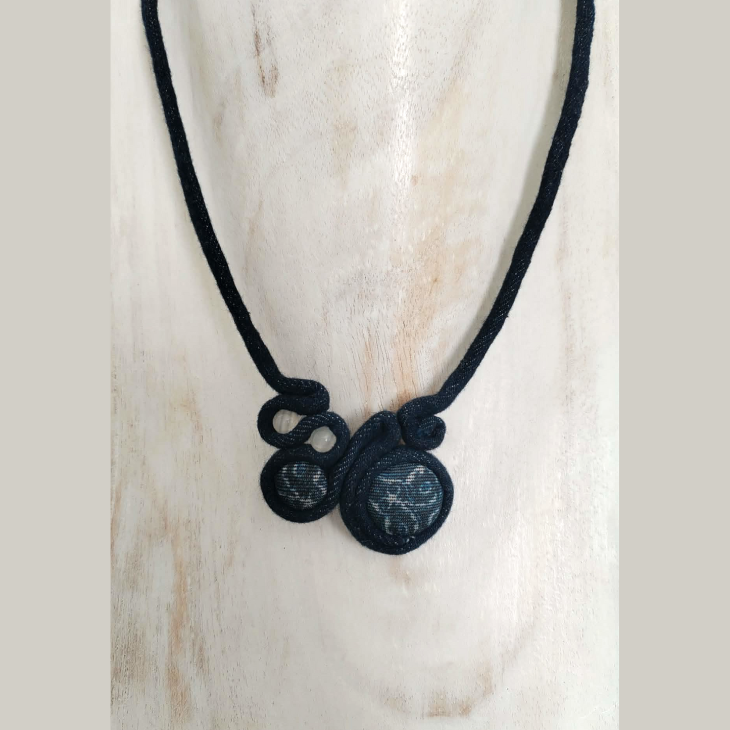 Denim & Selenite Necklace