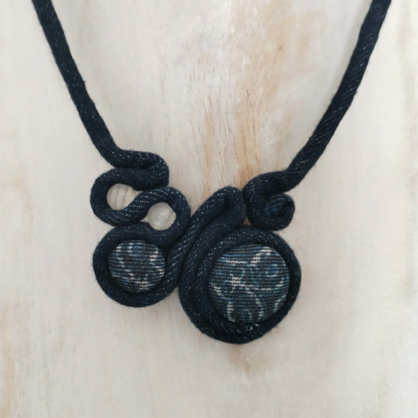 Denim & Selenite Necklace