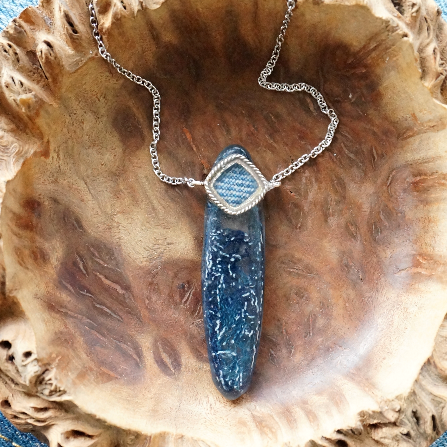Denim Necklace