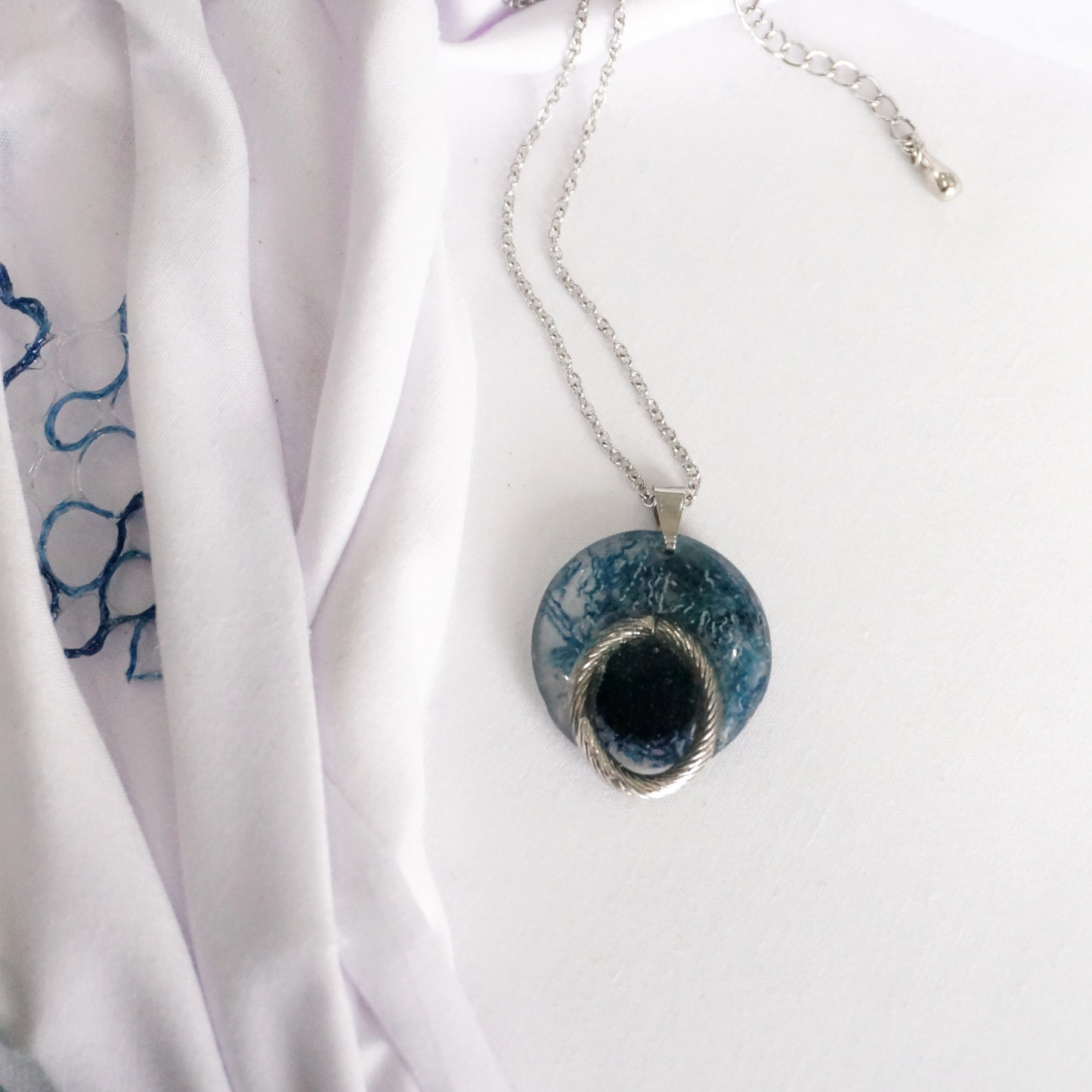 The Ring - Denim Necklace