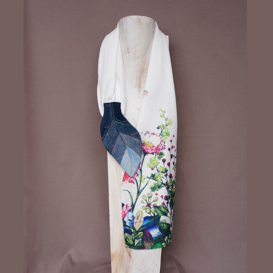 Butterfly in the  Garden - Textile Scarf Scarf