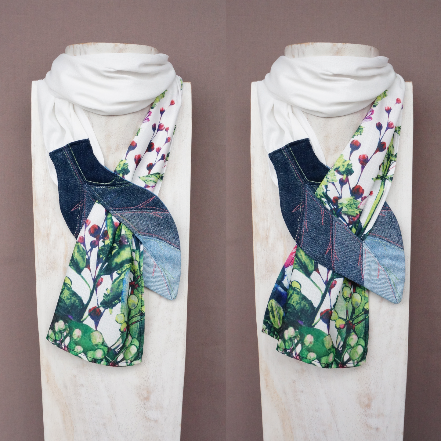 Butterfly in the  Garden - Textile Scarf Scarf